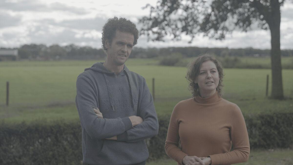 Dutch organic farmers Jan-Hein and Sandra Nikkels on Sept. 28, 2022. (The Epoch Times)