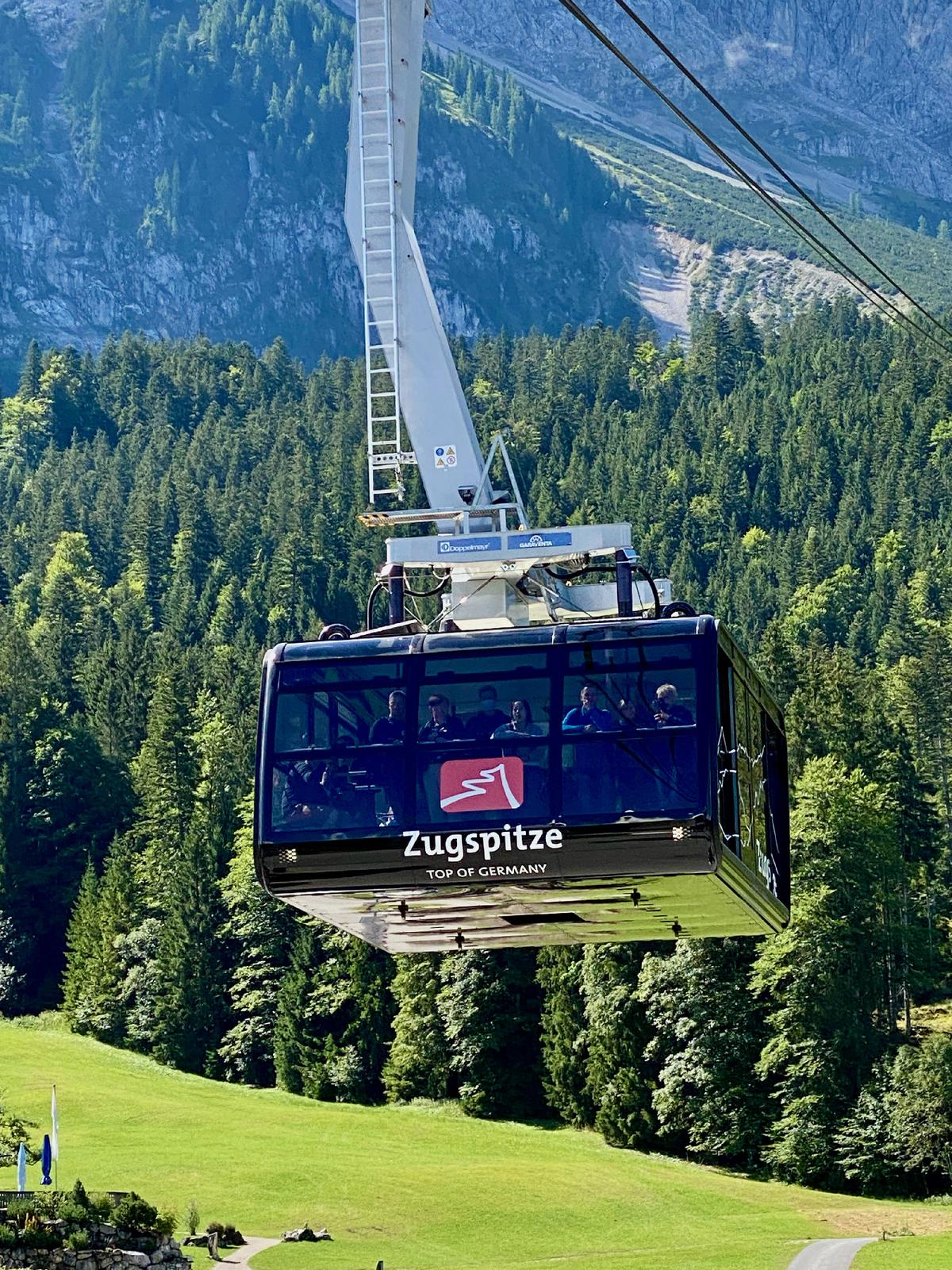 The Zugspitze cable car takes visitors in Garmisch-Partenkirchen, Germany, to the summit of the Zugspitze. (Courtesy of Margot Black.)