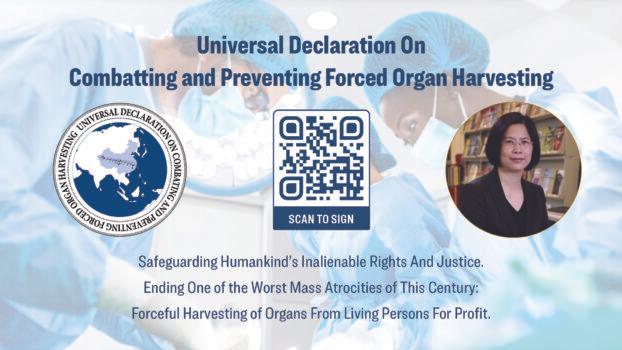 Universal Declaration on Combatting and Preventing Forced Organ Harvesting (UDCPFOH) was initiated by 5 NGOs in 2021. Theresa Chu, an international human rights lawyer and chair of the steering committee of UDCPFOH, spoke at the Nurses Summit on Combatting and Preventing Forced Organ Harvesting on Nov. 1, 2022. (Courtesy of DAFOH)