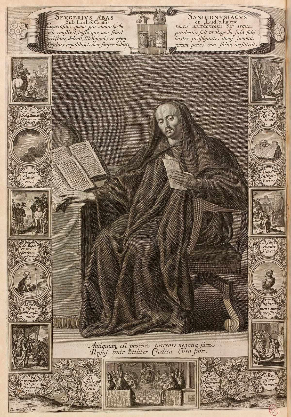 Abbot Suger was the mastermind behind the architectural originality of the Abbey of Saint-Denis. Engraving of Abbot Suger by Zacharie Heinse and Francois Bignon, 1690. (Public Domain)