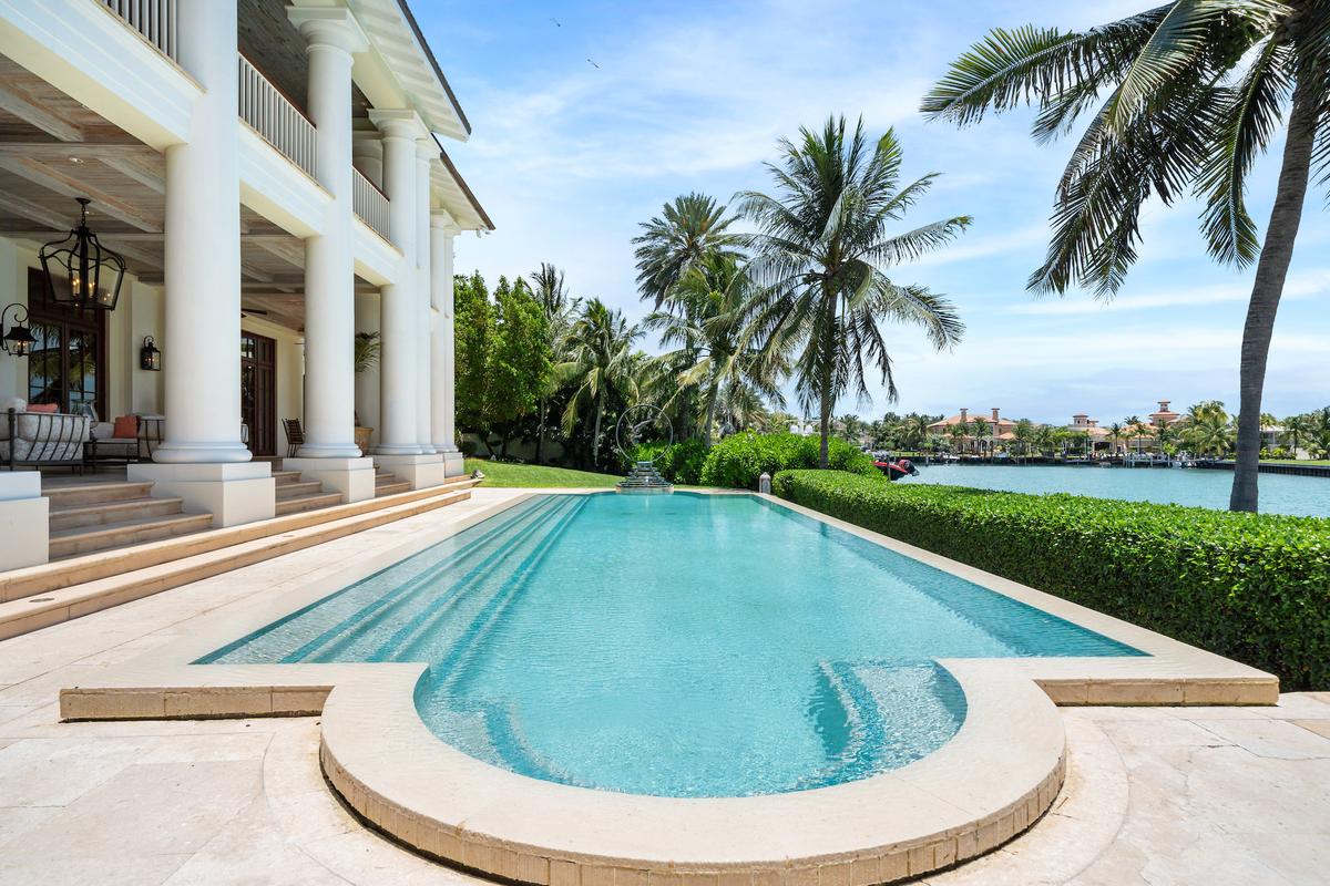 The pool is ideal for taking a quick dip to cool off or do laps in a most entrancing and luxurious setting. (Courtesy of Damianos Sotheby’s International Realty)
