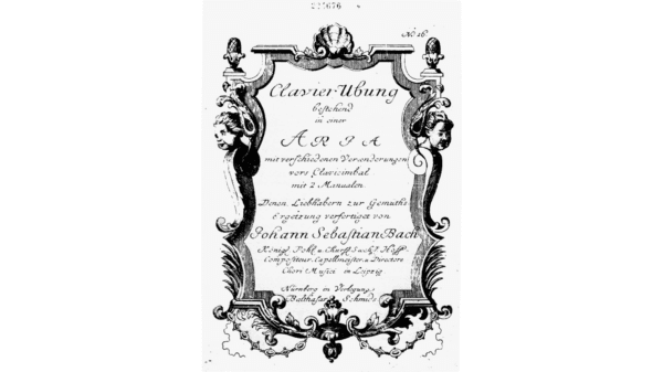 Title page of the "Goldberg Variations" by Johann Sebastian Bach. (Public Domain)