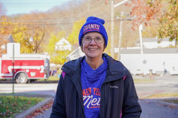 Kathie Walsh outside a voting site in Port Jervis, N.Y., on Nov. 8, 2022. (Cara Ding/The Epoch Times)