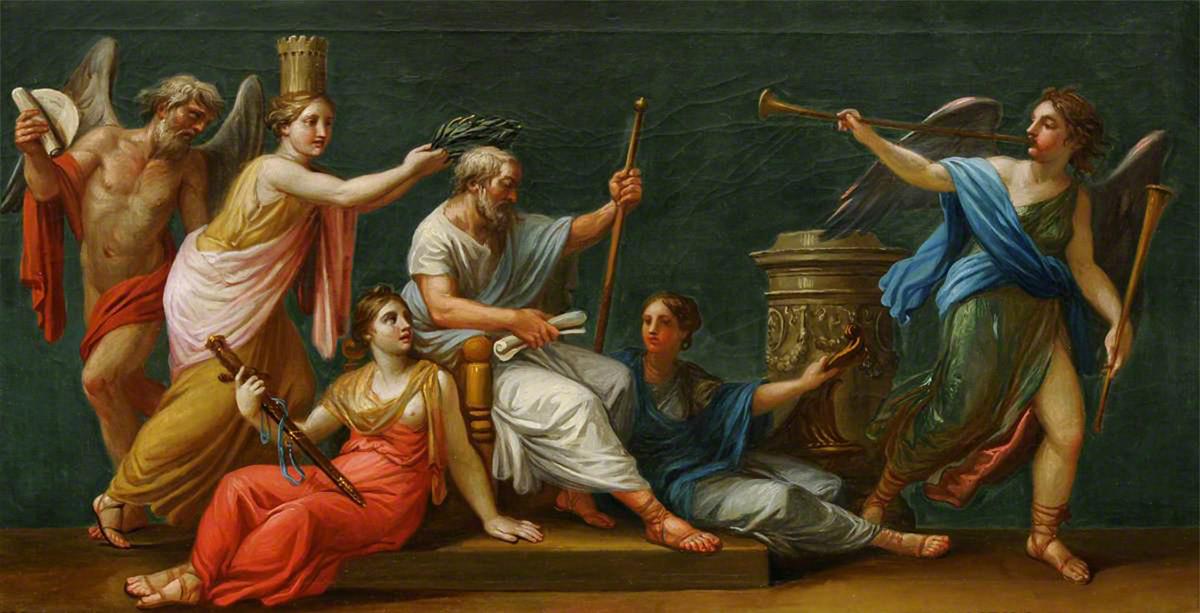 "Homer Crowned as Poet Laureate,"1767, by Antonio Zucchi. Oil on canvas. National Trust, England. (Public Domain)