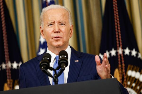 U.S. President Joe Biden delivers remarks at the White House in Washington on Nov. 9, 2022. (Samuel Corum/Getty Images)