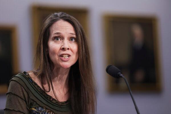 Cybersecurity and Infrastructure Security Agency Director Jen Easterly testifies before Congress in Washington on April 28, 2022. (Kevin Dietsch/Getty Images)