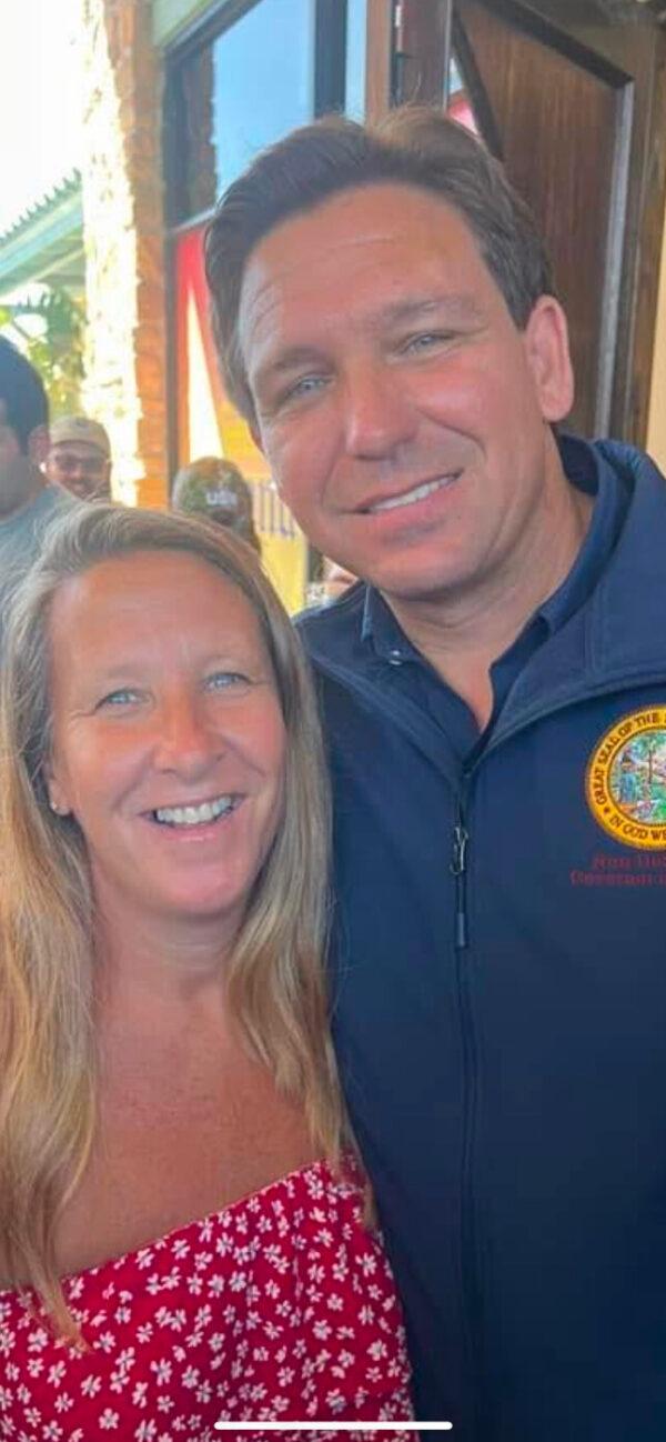 Melissa Sullivan with Florida Governor Ron DeSantis. (Courtesy of Melissa Sullivan)