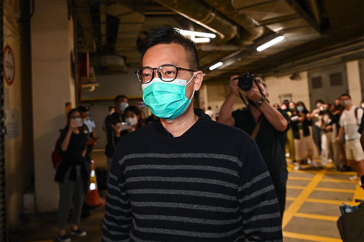 Lam Siu-tung looked well as he left the court on Nov. 7, 2022. (Sung Pi-lung/The Epoch Times)