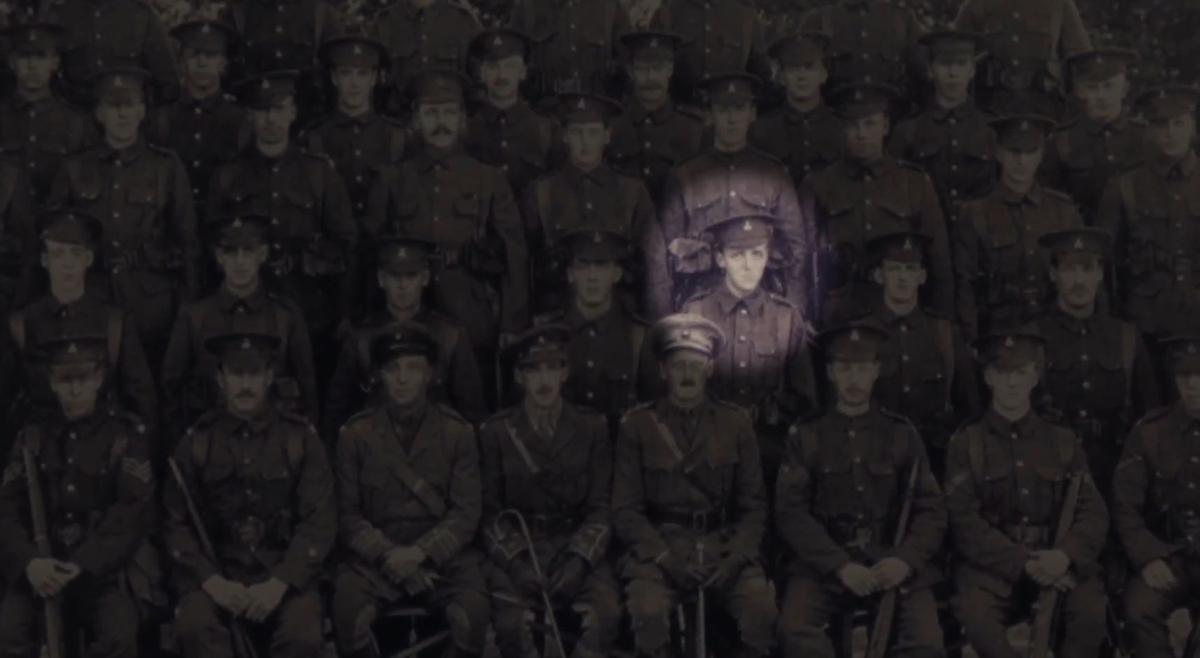 Private Billy McFadzean in “Heroes of the Somme” (360 Production)