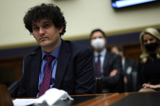 Then CEO of FTX Sam Bankman-Fried testifies during a hearing before the House Financial Services Committee on Capitol Hill, in Washington, on Dec. 8, 2021. (Alex Wong/Getty Images)