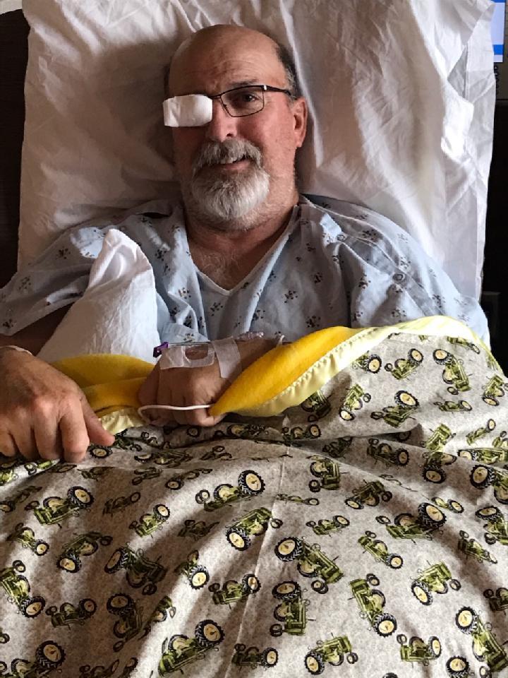Steve in the hospital. (Courtesy of Steve Brake)