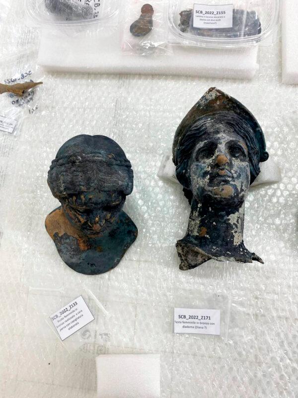Archaeologists at San Casciano dei Bagni recently unearthed Italy's largest deposit of bronze statues from between the second century B.C. and the first century. (Ministry of Culture, Italy)