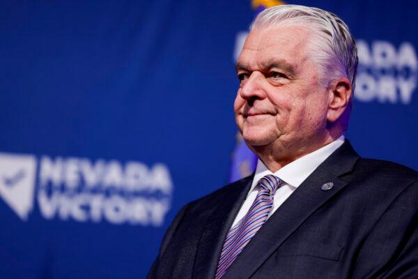 Nevada Gov. Steve Sisolak at an election night party in Las Vegas, Nev., on Nov. 8, 2022. (Anna Moneymaker/Getty Images)
