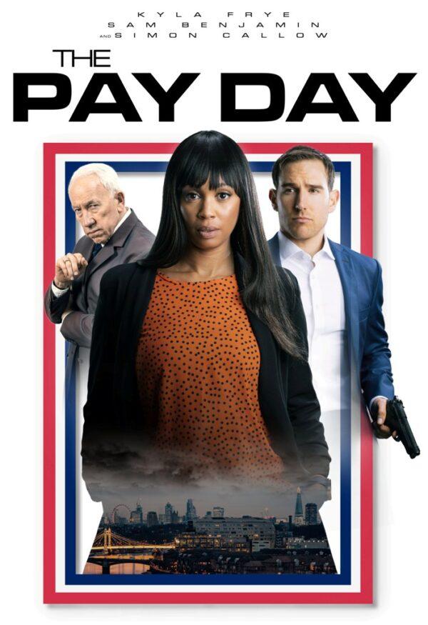 Simon Callow (L), Karla Frye, and Sam Benjamin play characters in the heist film "The Pay Day." (Apple TV)