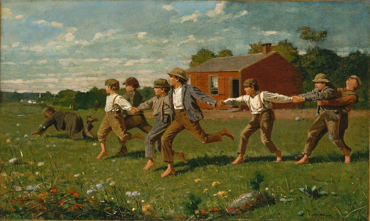 "How They Ran Away." "Crack the Whip," 1872, by Winslow Homer. Metropolitan Museum of Art. (Public Domain)