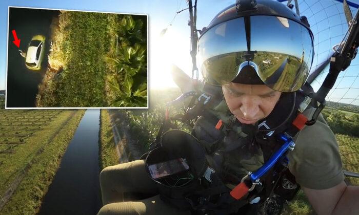 Florida Paraglider Spots Woman and Her Car Sinking in a Canal, Executes Emergency Landing to Save Her Life