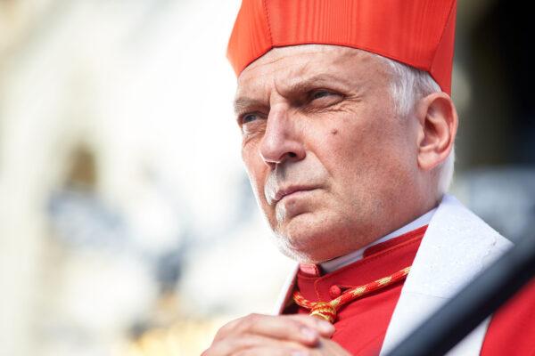 Despite constant pressure, Cardinal Wszynski (Slowomir Grzymkowski) refused to collaborate with the communist regime, in "Prophet." (prophet2022)
