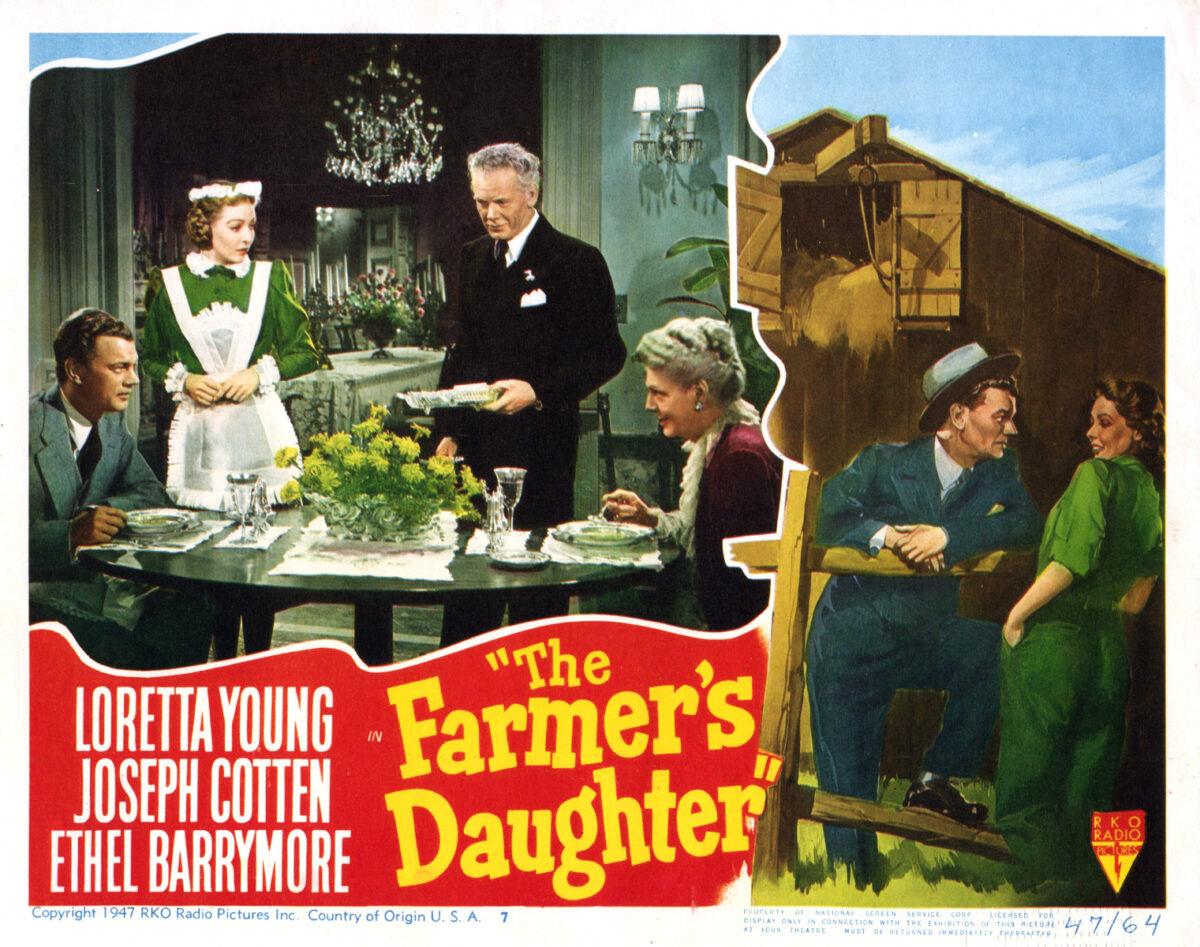 "The Farmer's Daughter" lobby card. (MovieStillsDB)