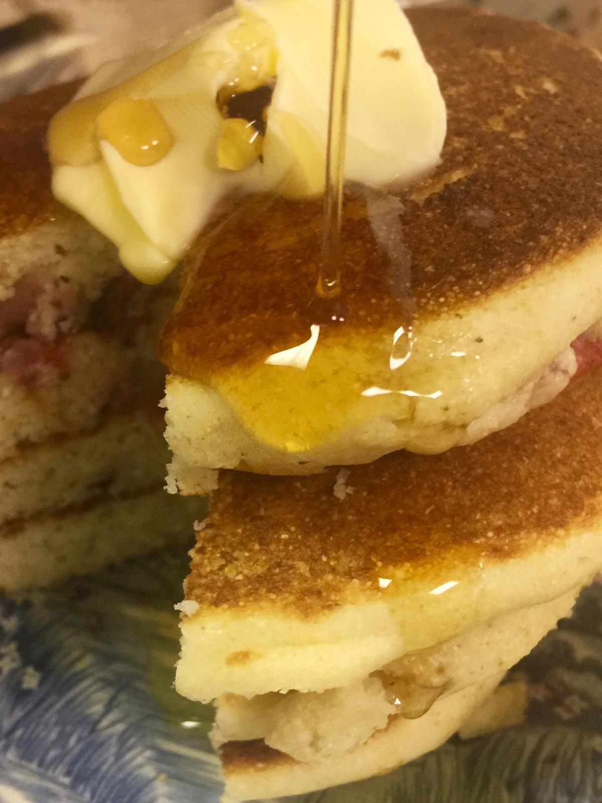 The Charred Oaks Inn serves up bourbon hotcakes for breakfast. (Charred Oaks Inn/TNS)