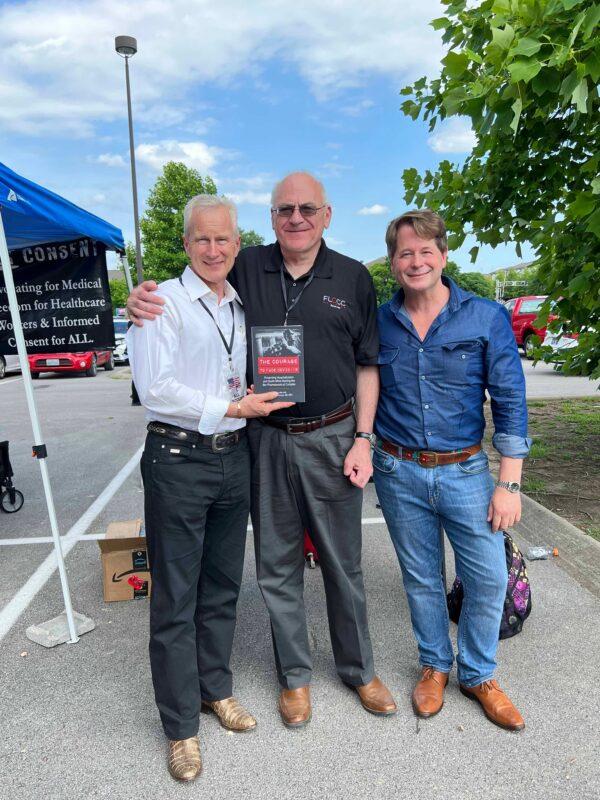 Dr. Paul Marik with Dr. Peter McCullough and John Leake at the Nurses Freedom Network Conference in Franklin, TN, June 12, 2022