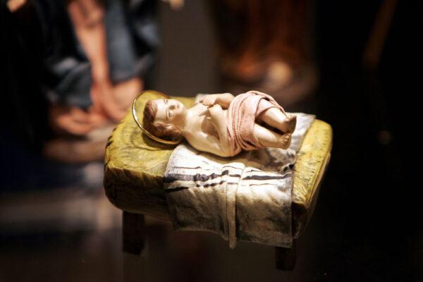 A scuplture of a baby Jesus that is part of a nativity scene from Spain is displayed during a "Joy to the World" exhibit in Washington, on Dec. 9, 2004. (Joe Raedle/Getty Images)