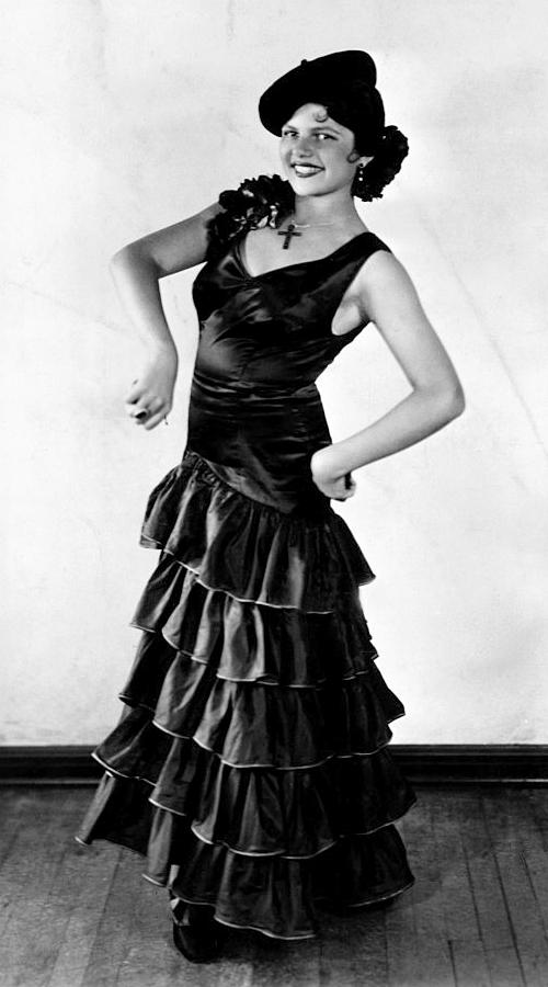 1931 photograph of Margarita Cansino (Rita Hayworth), age 12, one half of the duo the Dancing Cansinos. (Public Domain)