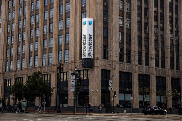 The headquarters for the social media company Twitter in San Francisco, on Nov. 11, 2022. (Stephen Lam/San Francisco Chronicle via AP)