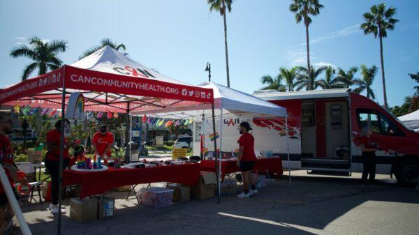 A booth sponsored by CAN Community Health offered a provocative ring-toss game attracting children and upsetting parents in Venice, Florida on Nov. 12, 2022. (Courtesy of Kayden Cokely)