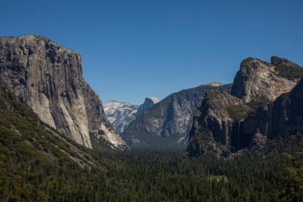 A view of Yosemite Valley from the Tunnel View lookout point in Yosemite National Park, Calif., on July 8, 2020. (Apu Gomes/AFP via Getty Images)
