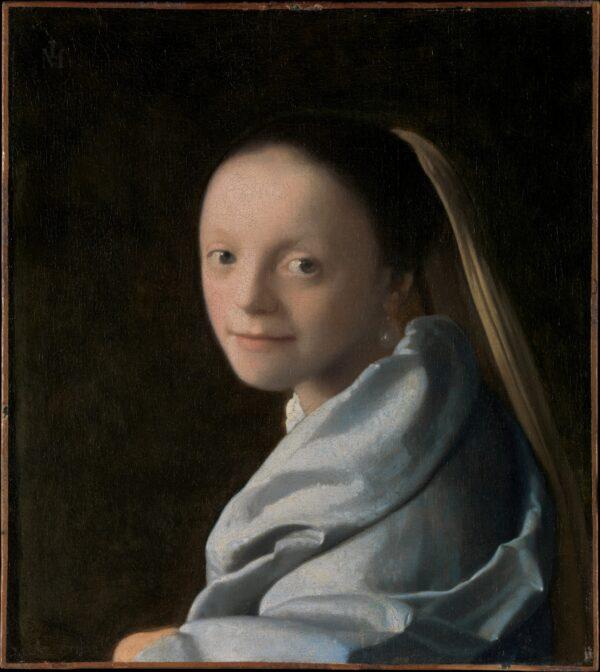 The Metropolitan Museum of Art's "Study of a Young Woman," circa 1665–67, by Johannes Vermeer is an example of a "tronie" painting, which Dutch artists created as character studies. Oil on canvas; 17 1/2 inches by 15 3/4 inches. Gift of Mr. and Mrs. Charles Wrightsman, in memory of Theodore Rousseau Jr., 1979. This painting is not included in the "Vermeer's Secrets" exhibition at the National Gallery of Art in Washington. (Public Domain)