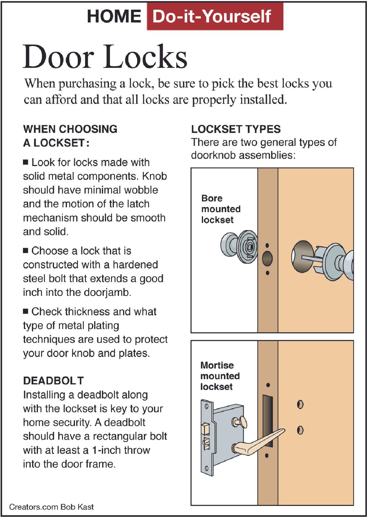 door lock tip sheet