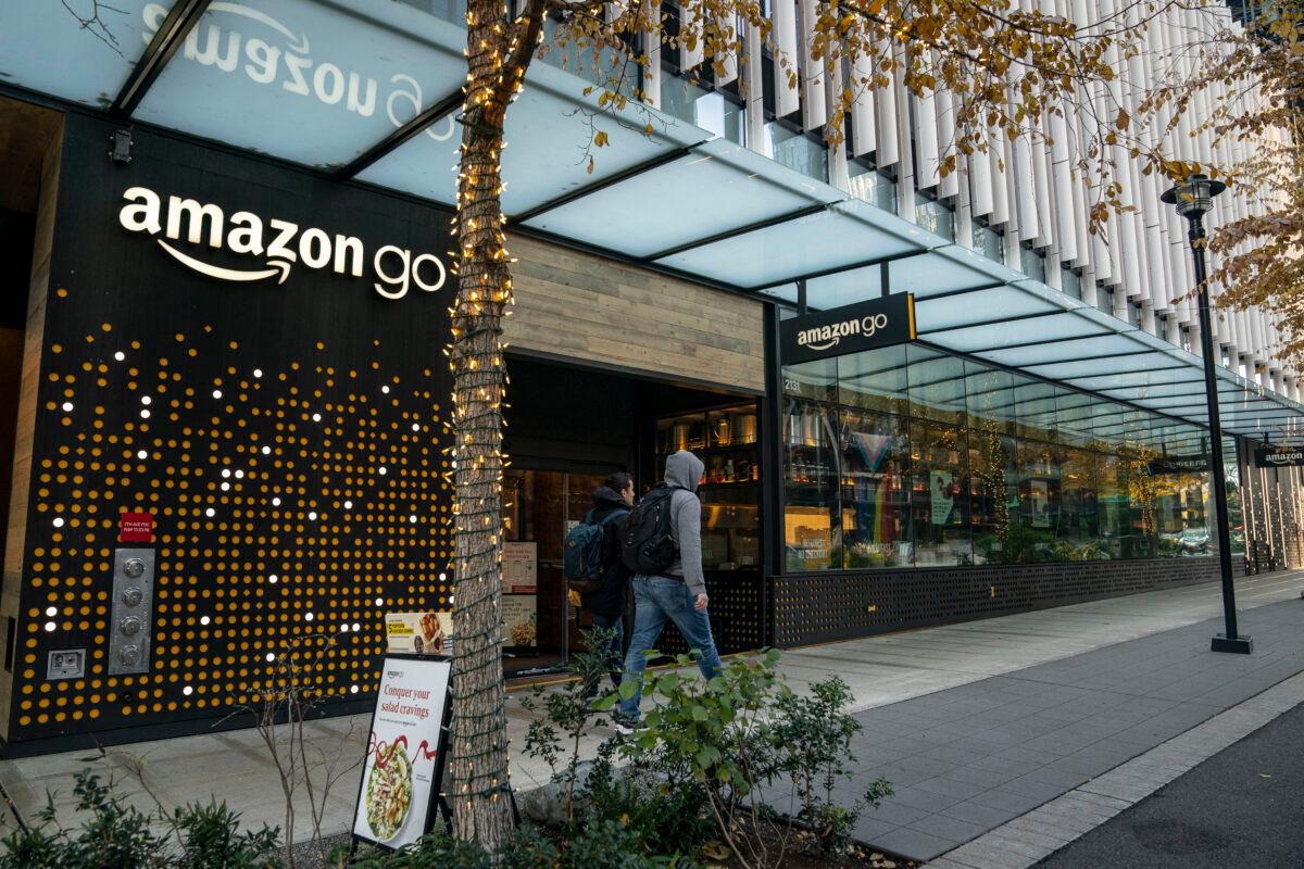An Amazon Go retail store is seen at Amazon.com Inc. headquarters in Seattle on Nov. 14, 2022. (David Ryder/Getty Images)