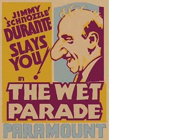 Jimmy "Schnozzle" Durante in the 1932 film "The Wet Parade." (Public Domain)
