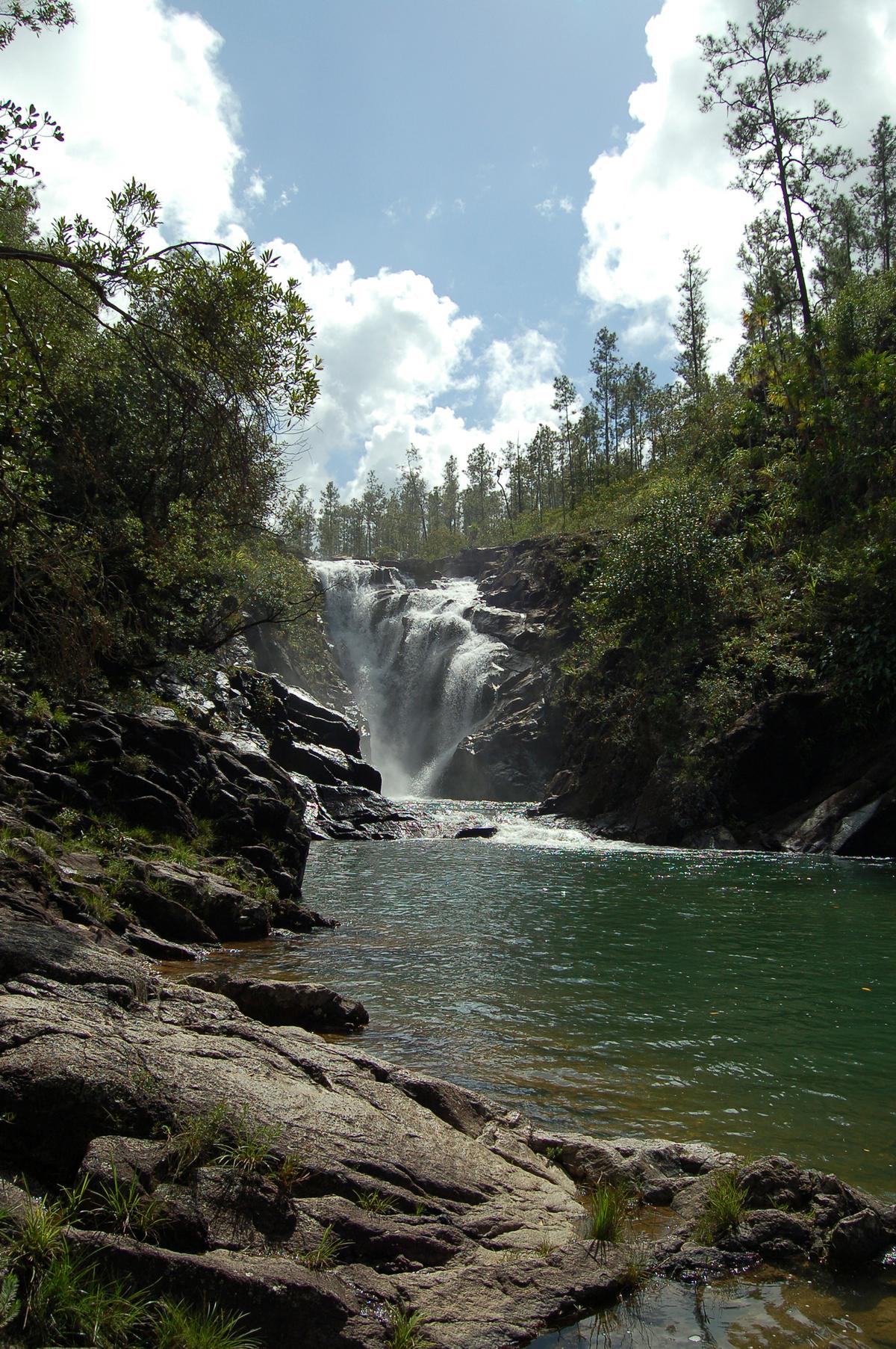Big Rock Falls waterfall, in the Mountain Pine Ridge forest reserve region of Belize. (Joanne Rymell/Dreamstime/TNS)