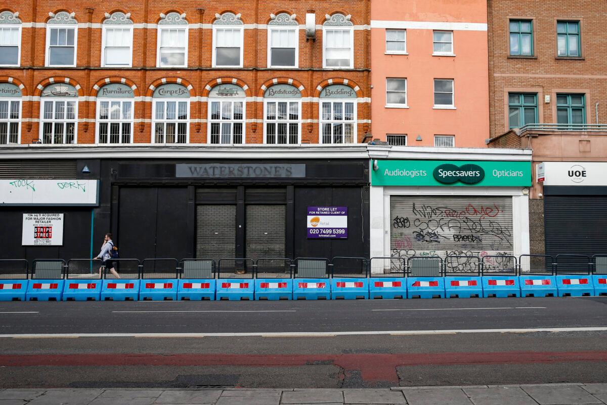 Shops remain closed in Camden, London, on June 28, 2020. (Hollie Adams/Getty Images)