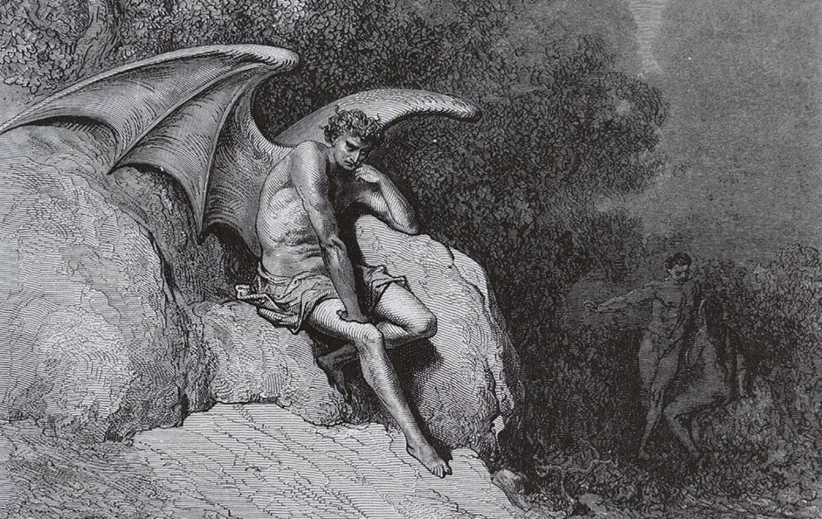 "O Earth, how like to Heaven, if not preferred," 1866, by Gustave Doré for John Milton’s “Paradise Lost.” Cropped engraving. (Public Domain)