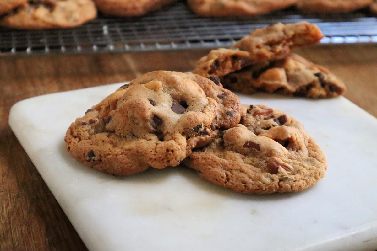 Chocolate Butterscotch Pecan Pudding Cookies
