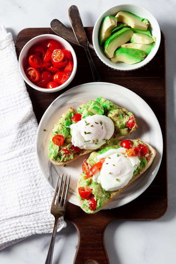 Poached eggs are amazing over avocado toast. (Courtesy of Amy Dong)