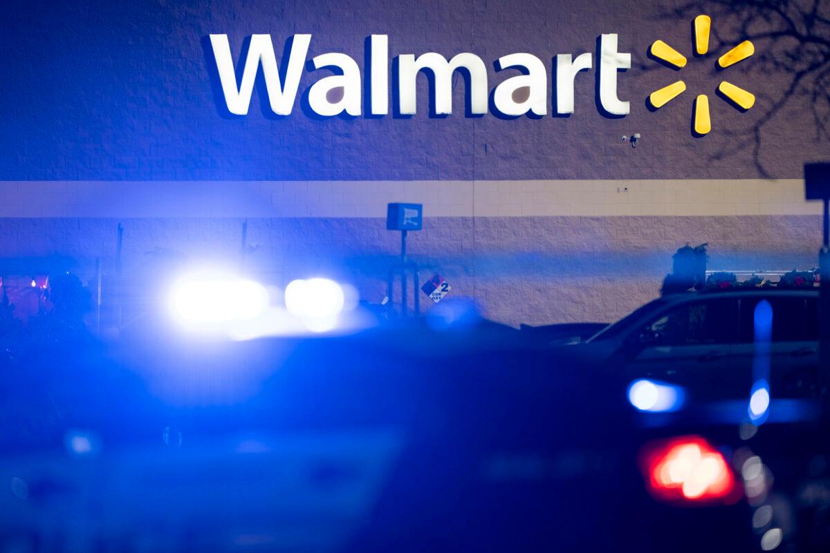Law enforcement are at the scene of a shooting at a Walmart, in Chesapeake, Va., on Nov. 23, 2022. (Alex Brandon/AP Photo)