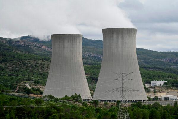 Cooling towers of a nuclear power plant in Cofrentes, eastern Spain, on Nov. 17, 2023. (Jose Jordan/AFP via Getty Images)