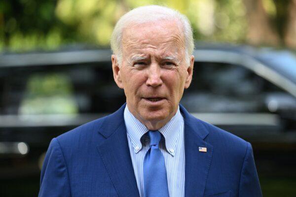 President Joe Biden speaks about the situation in Poland following a meeting with G7 and European leaders on the sidelines of the G20 Summit in Nusa Dua, on the Indonesian resort island of Bali, on Nov. 16, 2022. (Saul Loeb/AFP via Getty Images)
