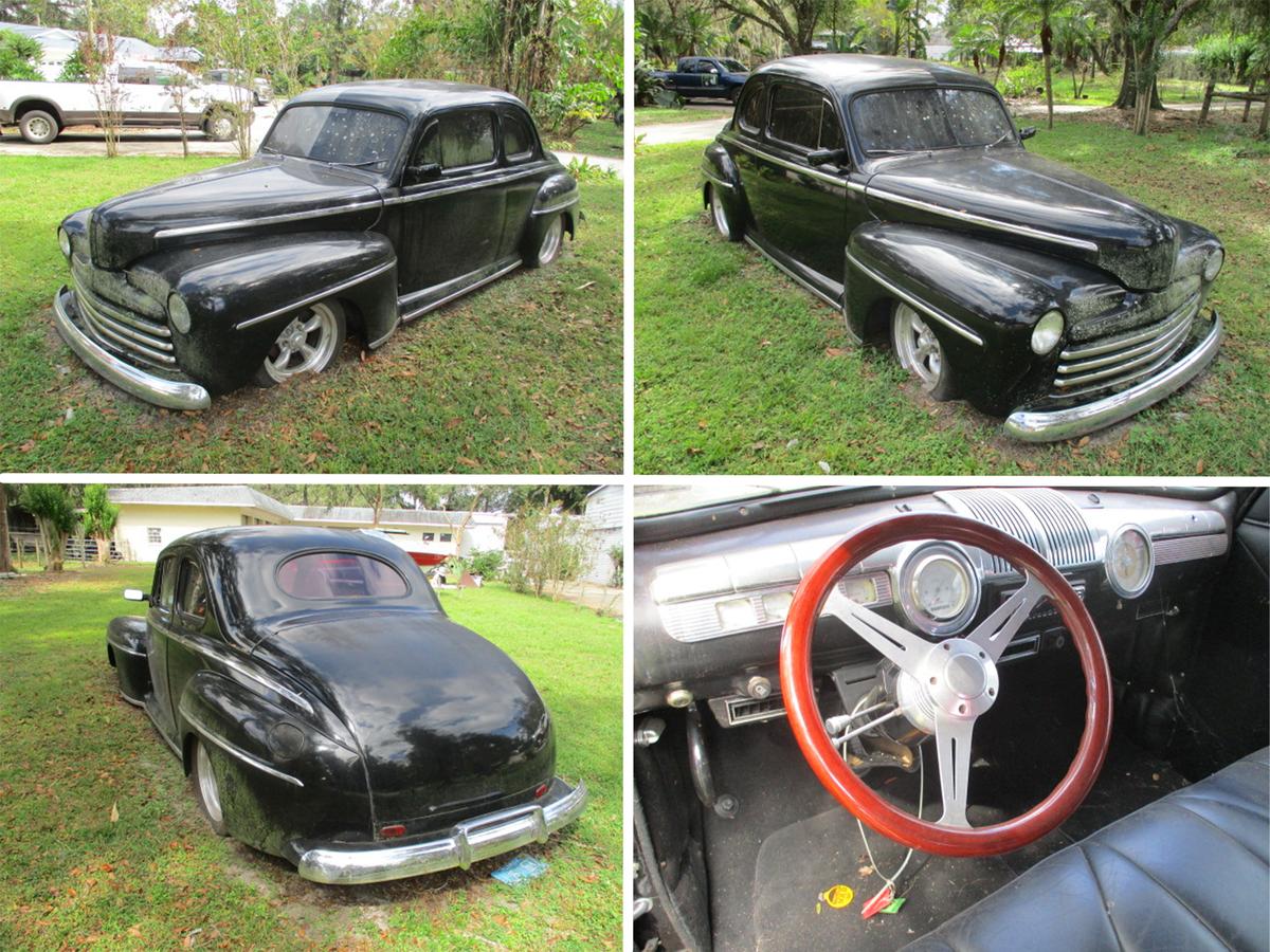 Aspects of a 1947 Ford Black Coupe. (Courtesy of John Harris)