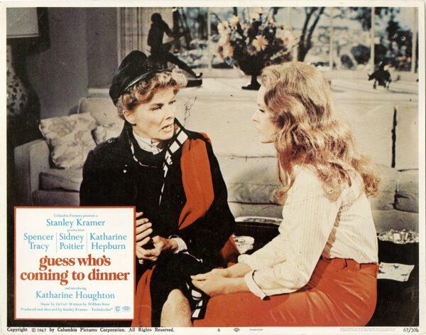 Christina Drayton (Kathryn Hepburn, L) talks with her daughter Joanna (Kathryn Houghton) about her marriage plans in "Guess Who's Coming to Dinner." (MovieStillsDB)