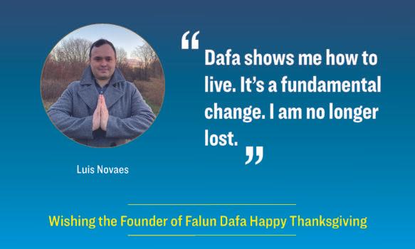 Thanksgiving greetings from Falun Dafa practitioner Luis Novaes. (The Epoch Times)