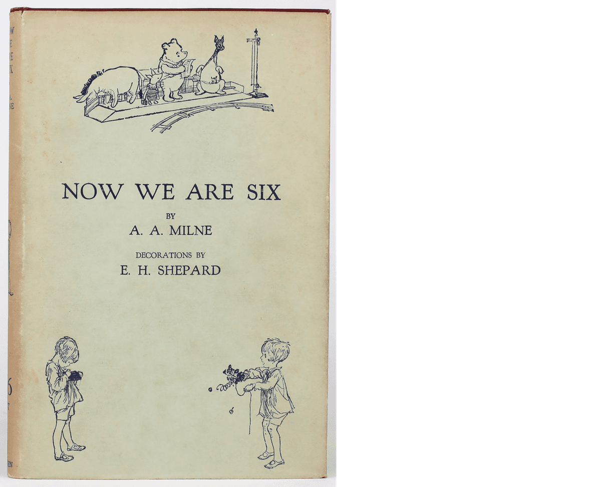 First edition of Milne's "Now We Are Six," published in 1927. (Public Domain)