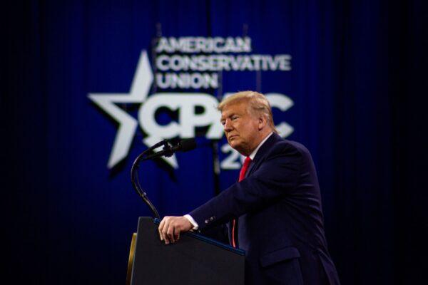 President Donald Trump speaks at the American Conservative Union's CPAC conference, which was initiated by M. Stanton Evans. (Valerio Pucci/Shutterstock)