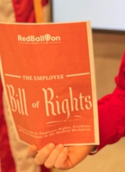The Employee Bill of Rights And Responsibilities. (Courtesy of Red Balloon)