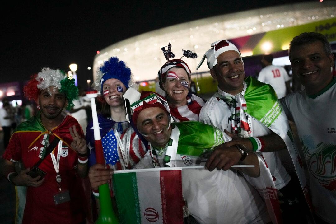 WC Soccer—Fans gather for politically charged U.S.—Iran World Cup showdown