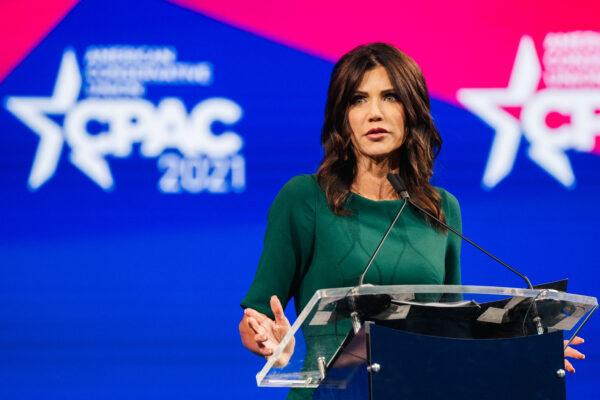 South Dakota Gov. Kristi Noem speaks during the Conservative Political Action Conference (CPAC) held at the Hilton Anatole in Dallas, Texas, on July 11, 2021. (Brandon Bell/Getty Images)