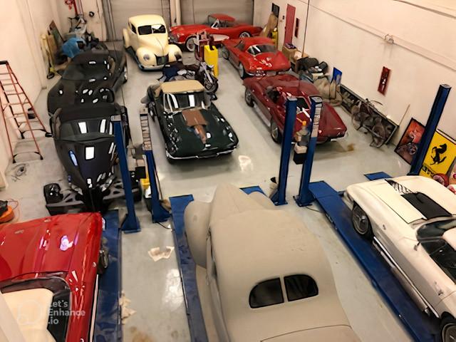 Leroy's car collection. (Courtesy of John Harris)